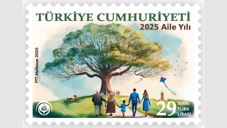 "2025 Aile Yılı" konulu anma pulu ve ilk gün zarfı tedavüle sunuldu