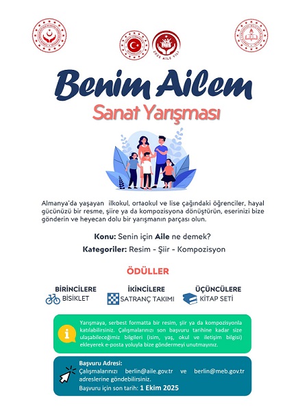  “Benim Ailem” Sanat Yarışması Başlıyor!