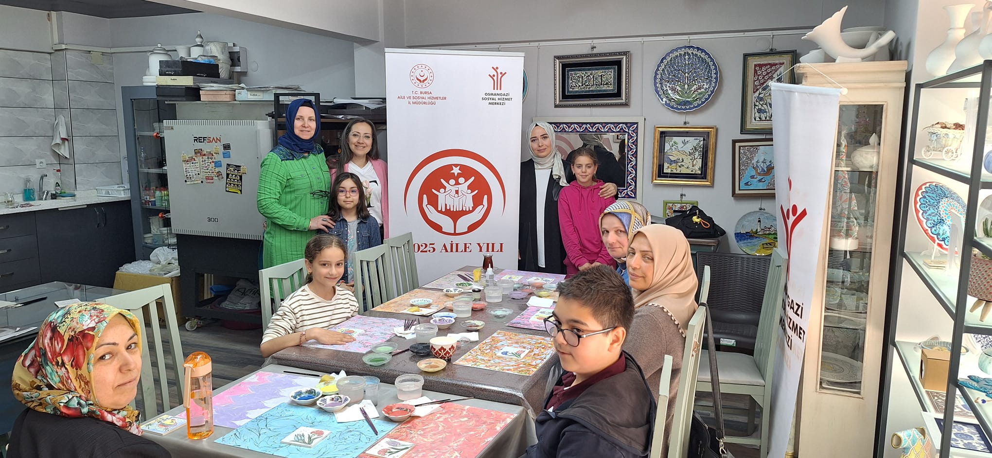 Bursa’da Aile Yılı Faaliyetleri kapsamında Çini Atölyesi Etkinliği Düzenlendi